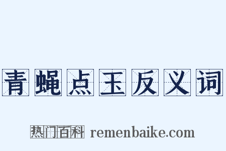 青蝇点玉反义词是什么意思的图片